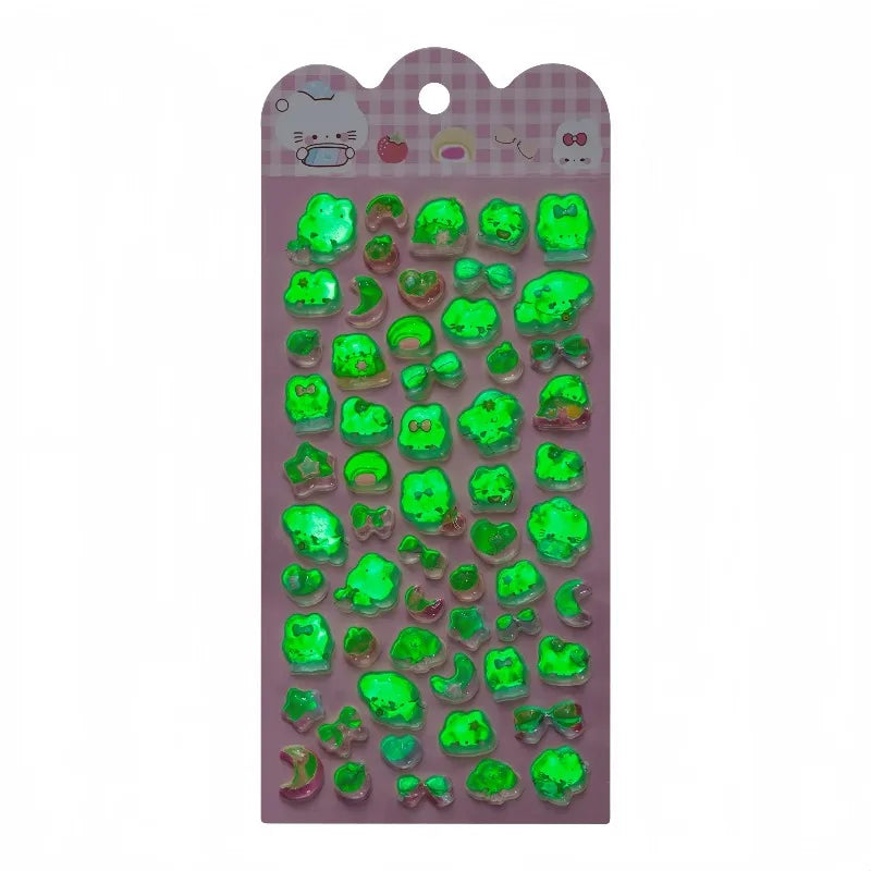 3D Embossed Cartoon Stickers – Luminous & Non-Luminous