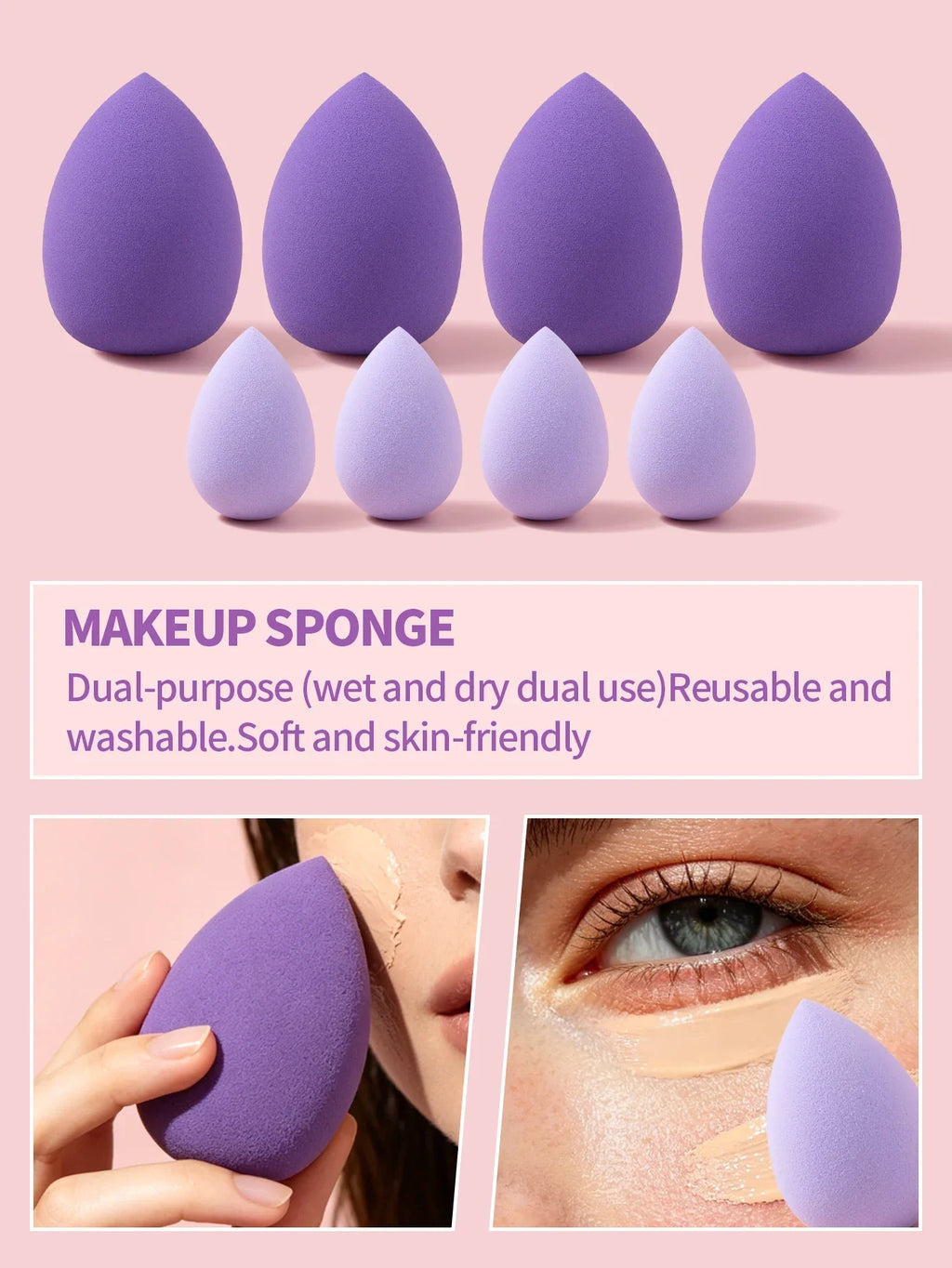 Makeup Sponge Puff Set – Foundation, Powder & Cleansing Kit