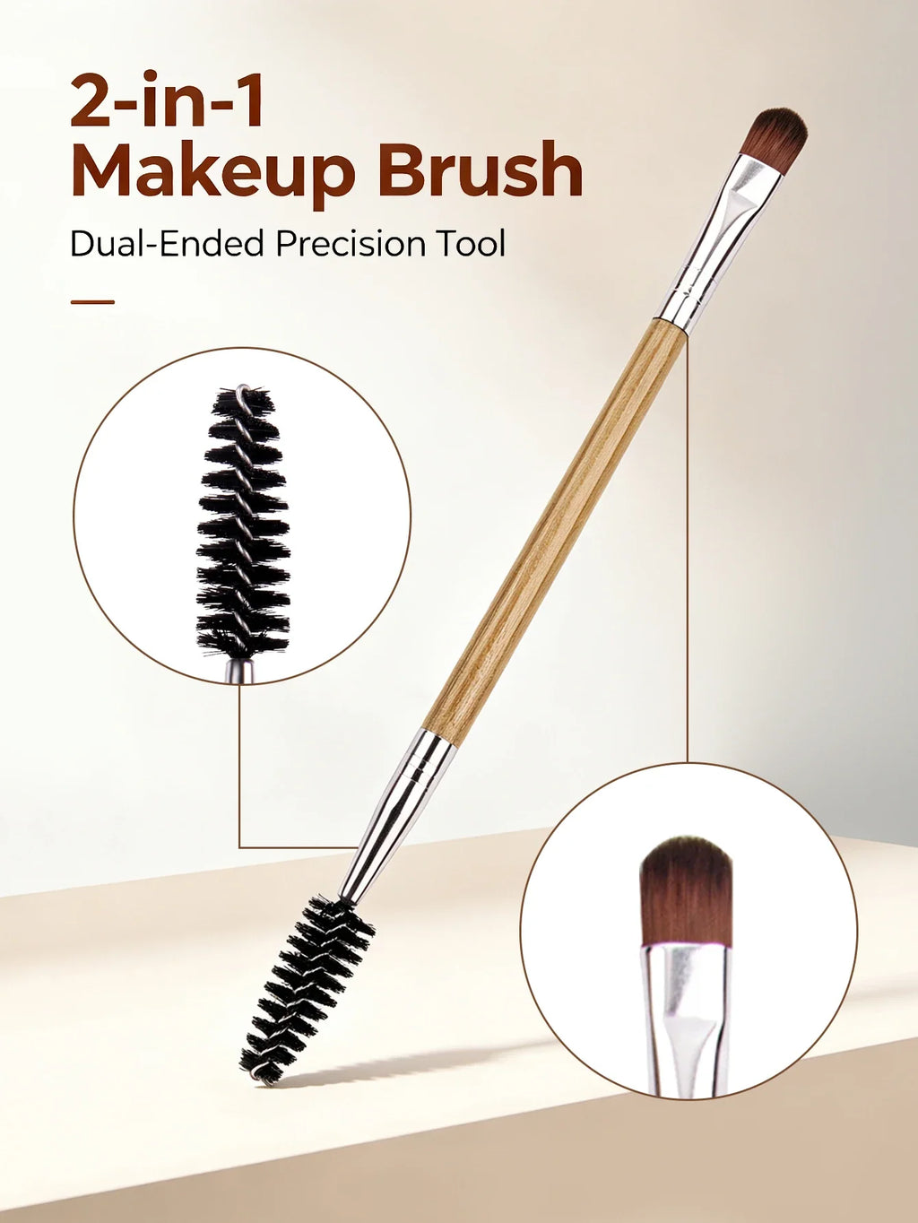 10Pcs Dual-Ended Eyeshadow & Spoolie Brow Brush Set