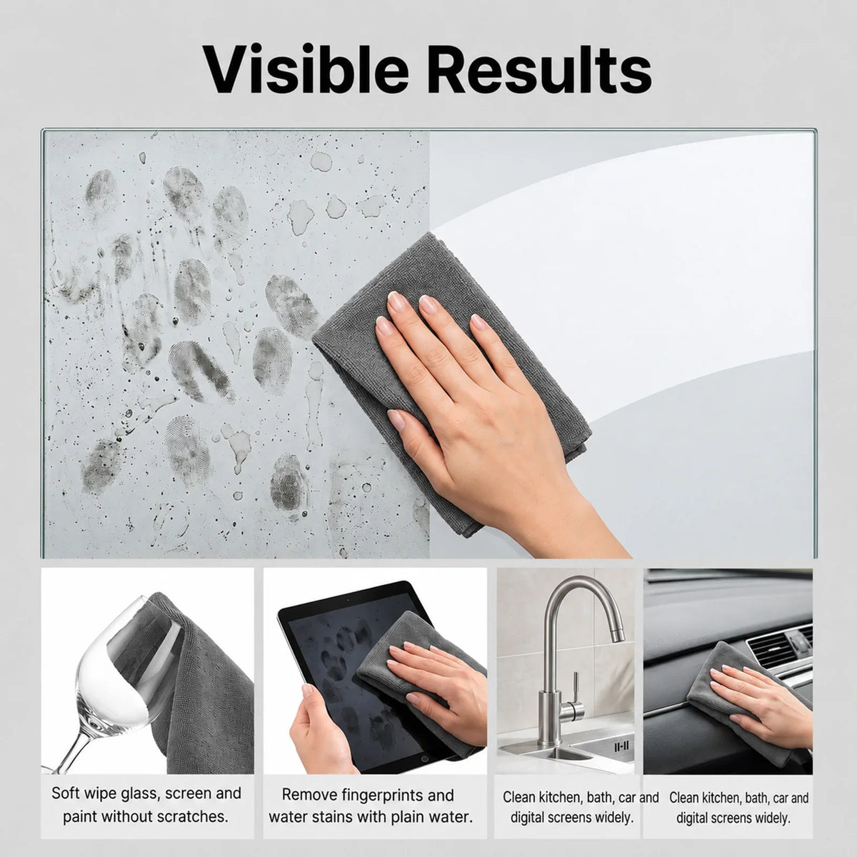 Microfiber Cleaning Cloths 5-Pack – Streak & Lint Free