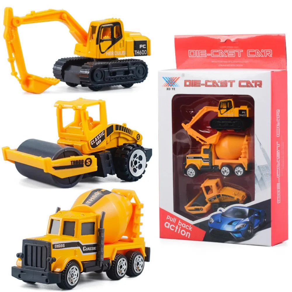 Mini Alloy Tractor & Engineering Vehicle Set – 3-Pack