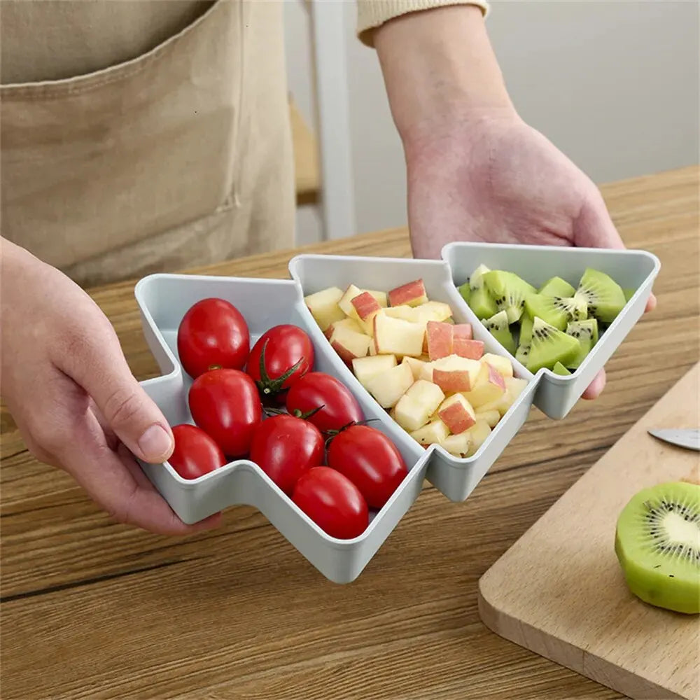 Christmas Tree Fruit Bowl – Festive Plastic Snack & Candy Dish