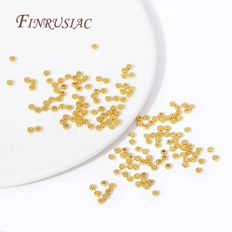 3mm 18K Gold Plated Brass Corrugated Spacer Beads | DIY Jewelry