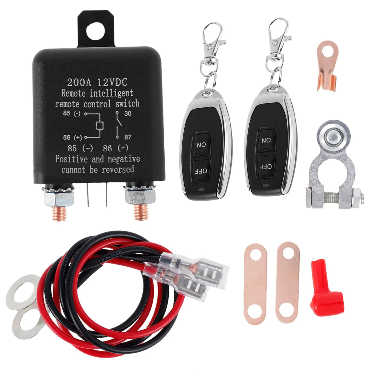 12V 200A Remote Battery Disconnect Switch – 2 Key Fobs