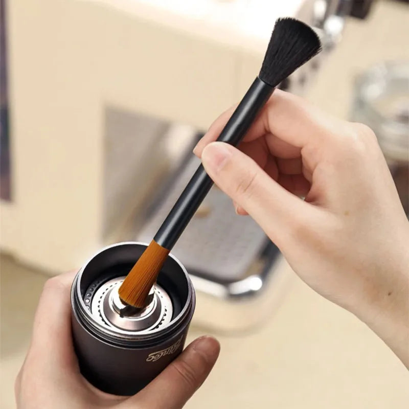 Double-Head Coffee Cleaning Brush – Grinder & Machine Tool