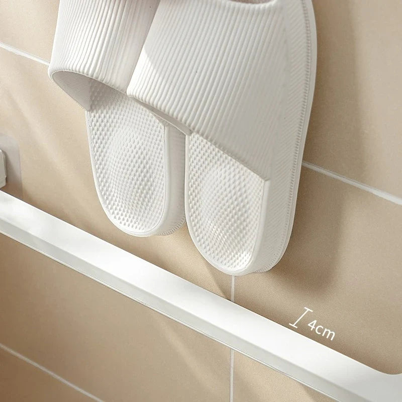 Wall Mounted Slipper Rack – No-Drill Shoe Organizer