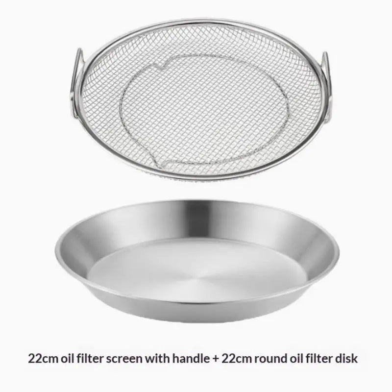 Stainless Steel Oil Filter Tray & Frying Mesh Basket