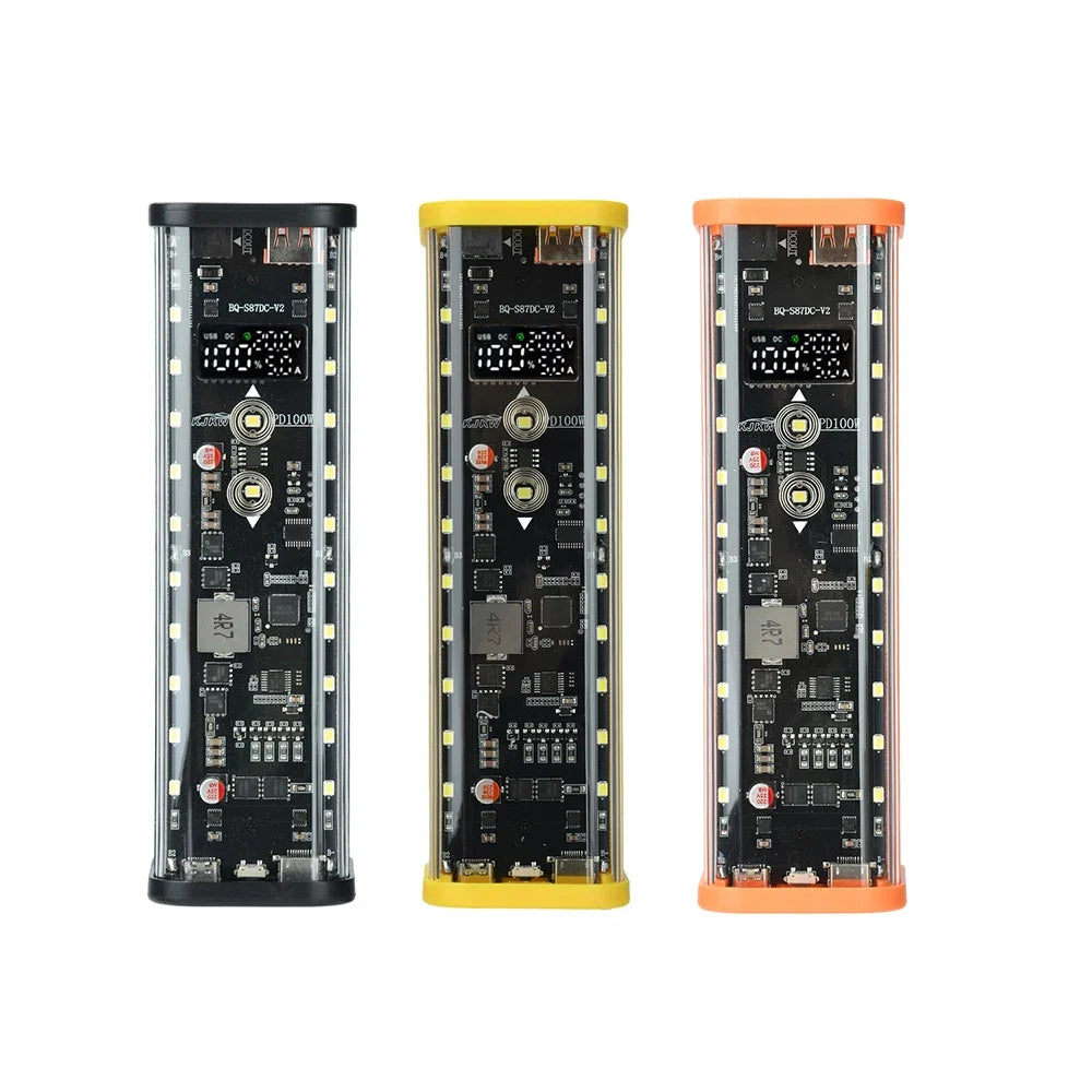 Gaqqee 8×21700 DIY Power Bank Case – PD 100W Fast Charge