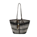 Large-Capacity Striped Canvas Tote Bag – Women's Shoulder Bag