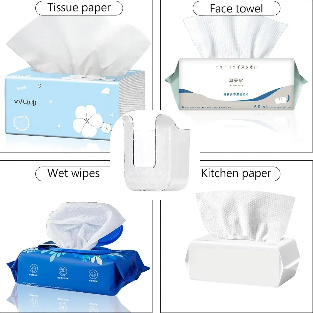 Wall Mounted Wet Wipes Dispenser – No-Drill Self-Adhesive