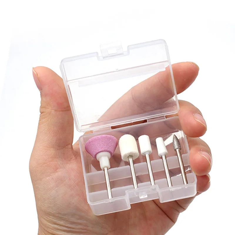 5-Pack Nail File Replacement Heads for Electric Nail Drill