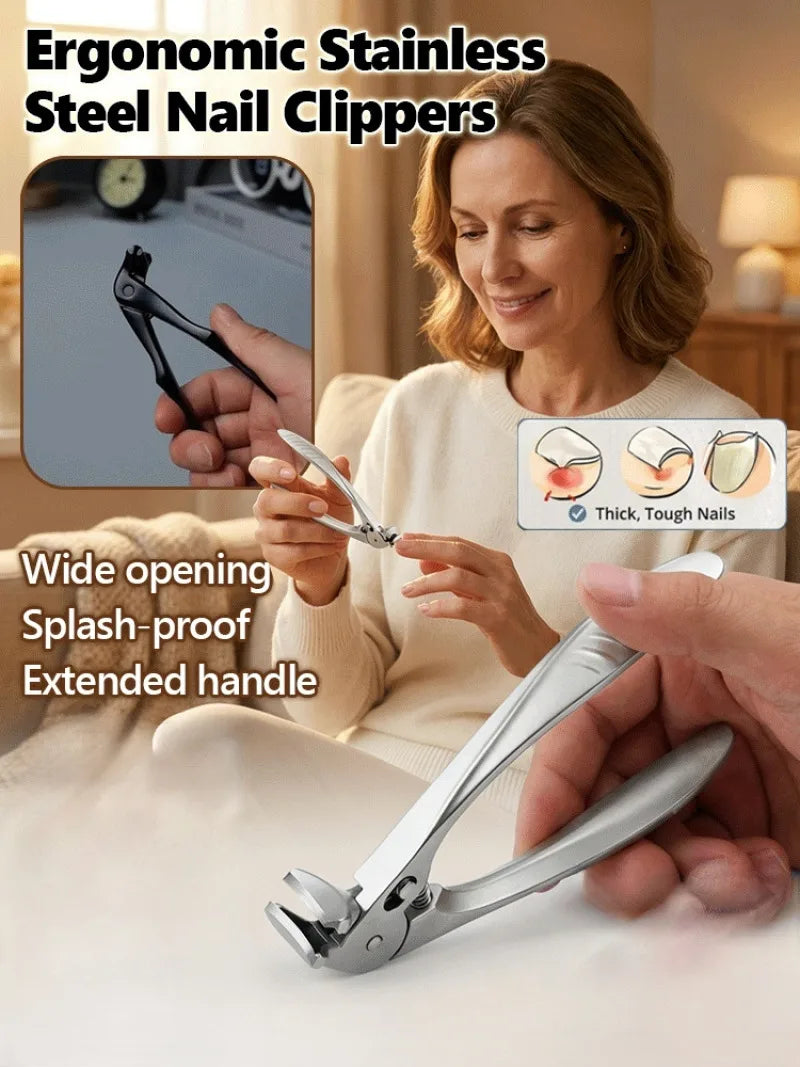 Wide Opening Stainless Steel Nail Clipper – Thick Nails