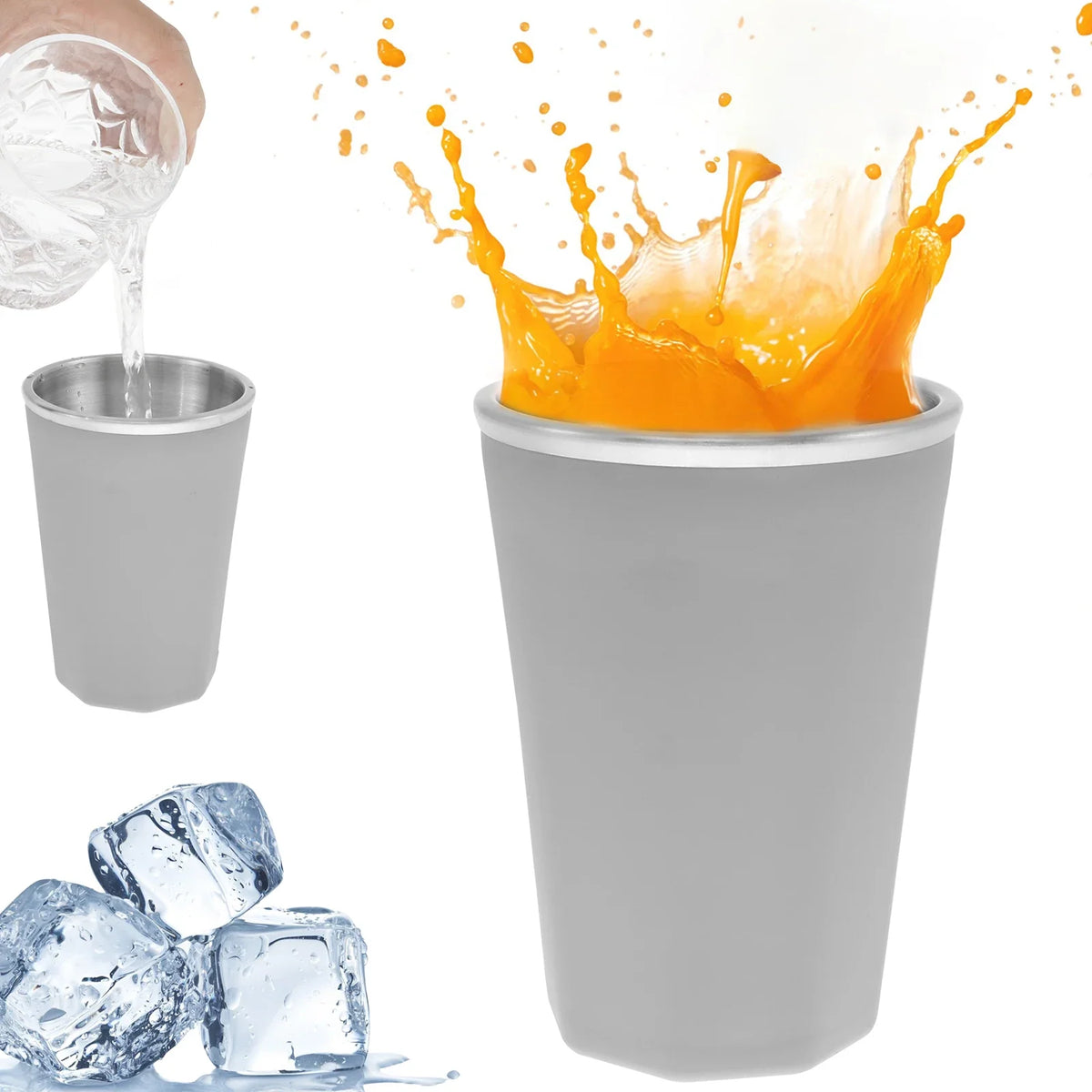 Wine Freeze Cooling Cup 330ml – Silicone & Stainless Steel