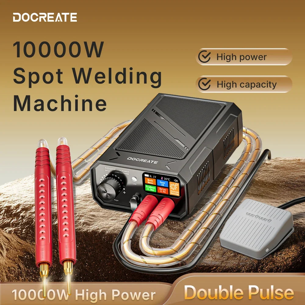 TK-20P 10,000W Dual-Pulse Portable Spot Welder – Foot Pedal Kit