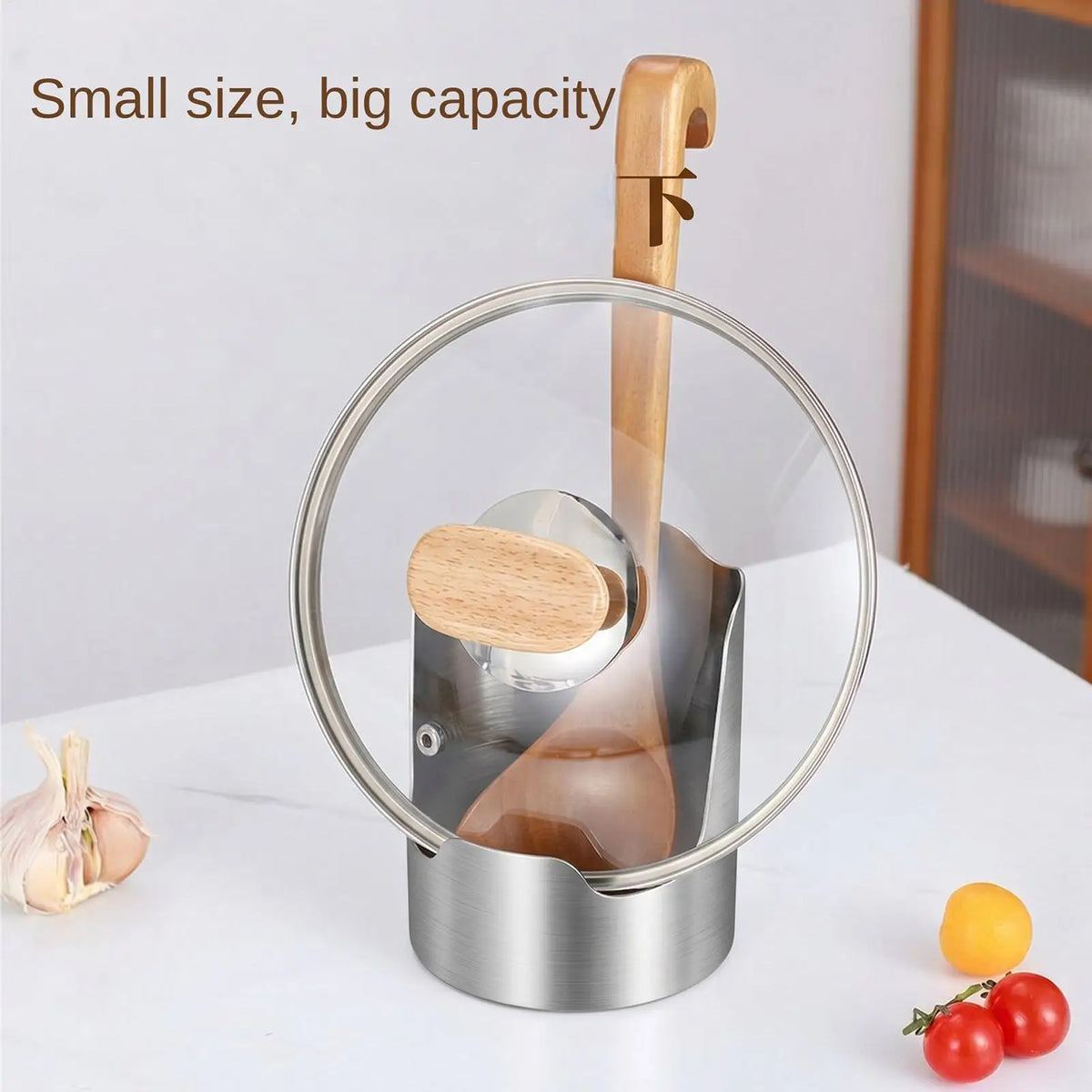 Stainless Steel Pot Lid & Utensil Rack | Kitchen Organizer