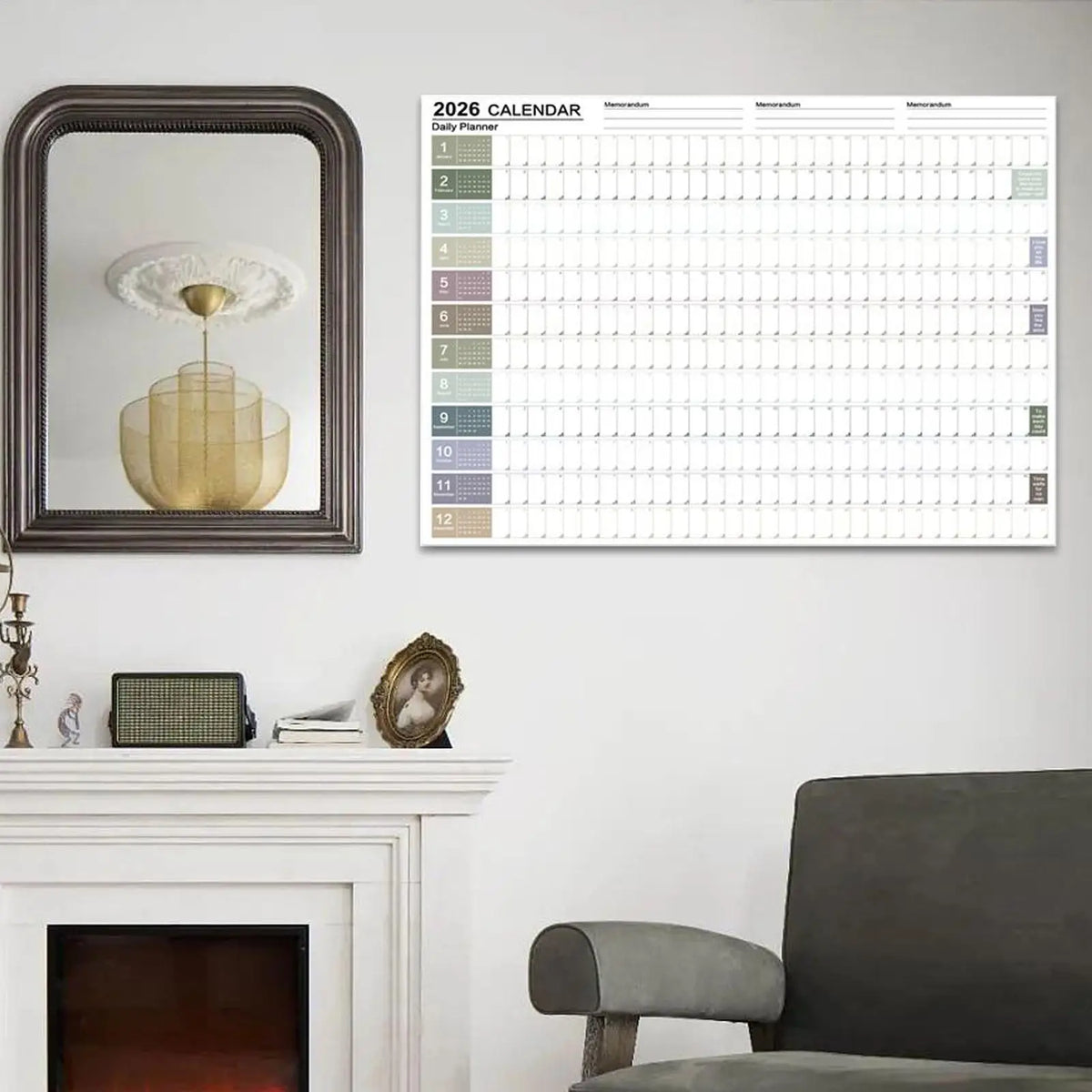 2026 Wall Calendar – 12 Month Folded Poster Planner