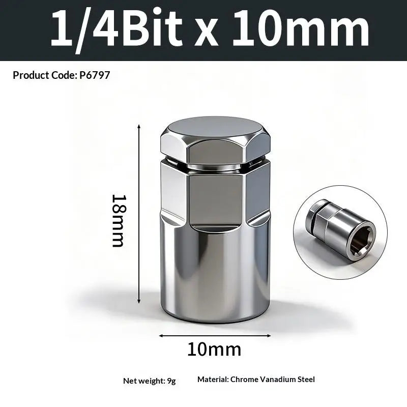 Hexagonal Socket Adapter Set – Quick-Release CR-V Steel