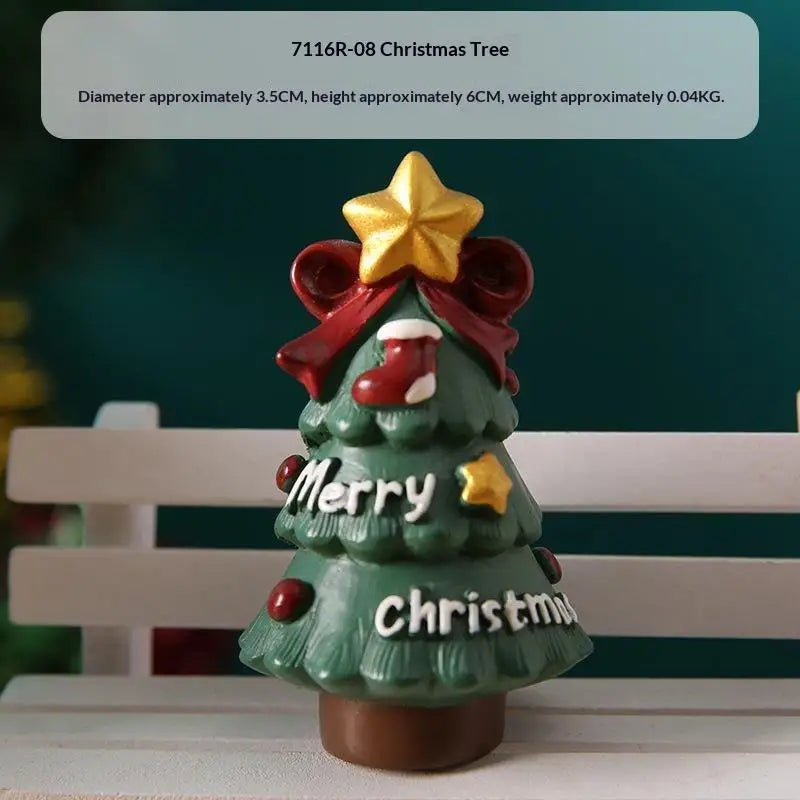 Mini Resin Christmas Animal Ornament | Cute Xmas Tree Pendant