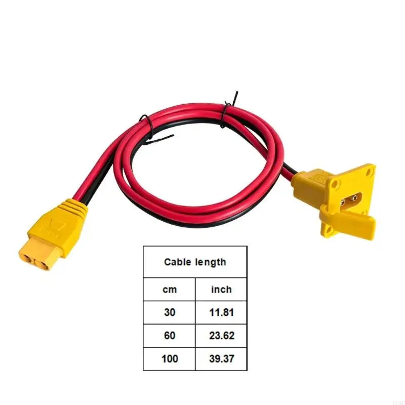 XT90 Panel Mount Extension Cable Male to Female 10AWG DIY