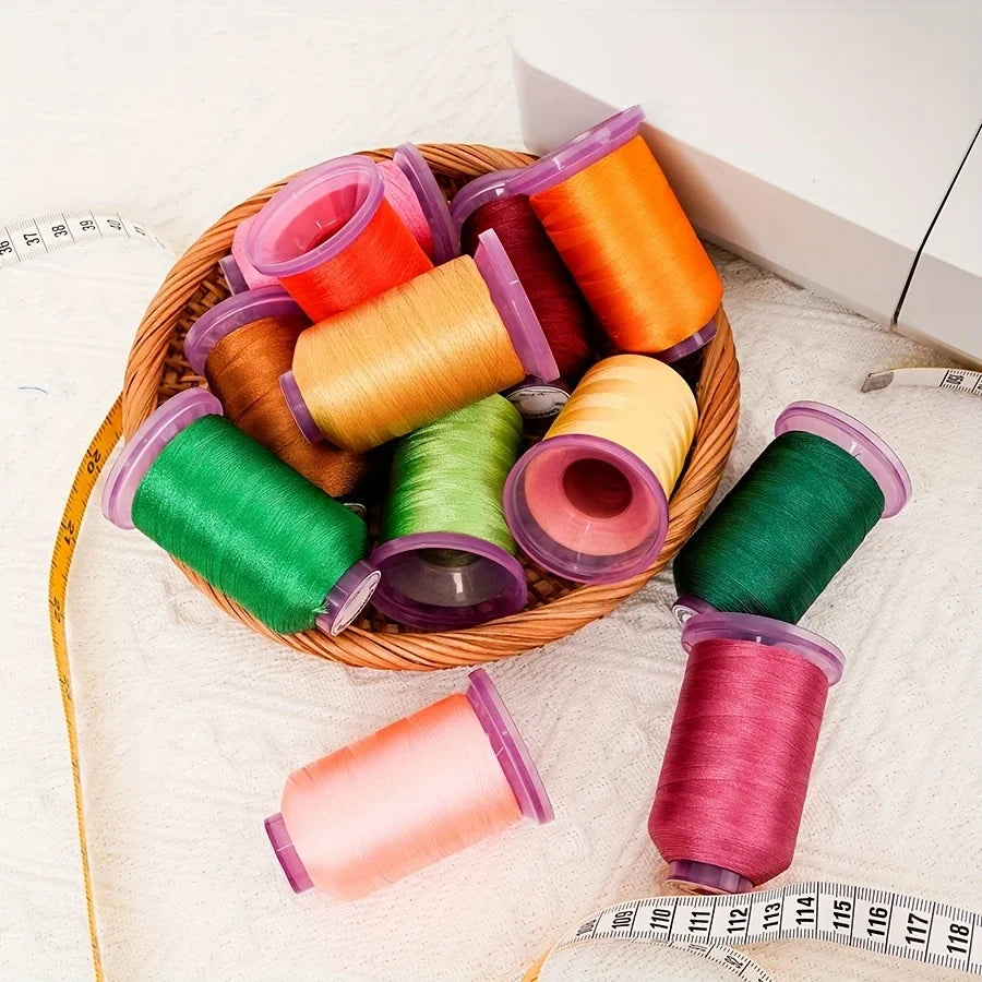 5-Spool Polyester Embroidery Thread Set – 1500 Yards Each