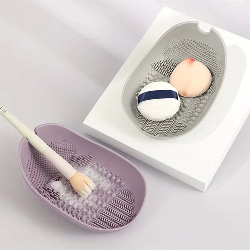 Silicone Makeup Brush Cleaning Bowl – Suction Cup Base