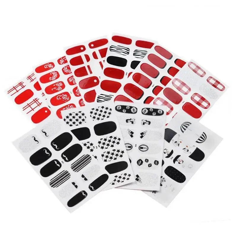 3D Cartoon Nail Decals – 3pcs Colorful Mixed Pattern Nail Stickers