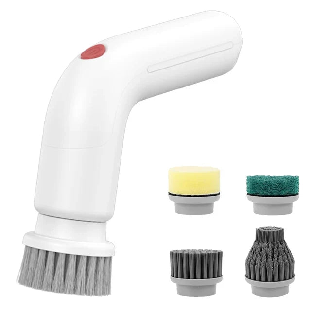 4-in-1 Electric Cleaning Brush | Long Handle Kitchen & Bath