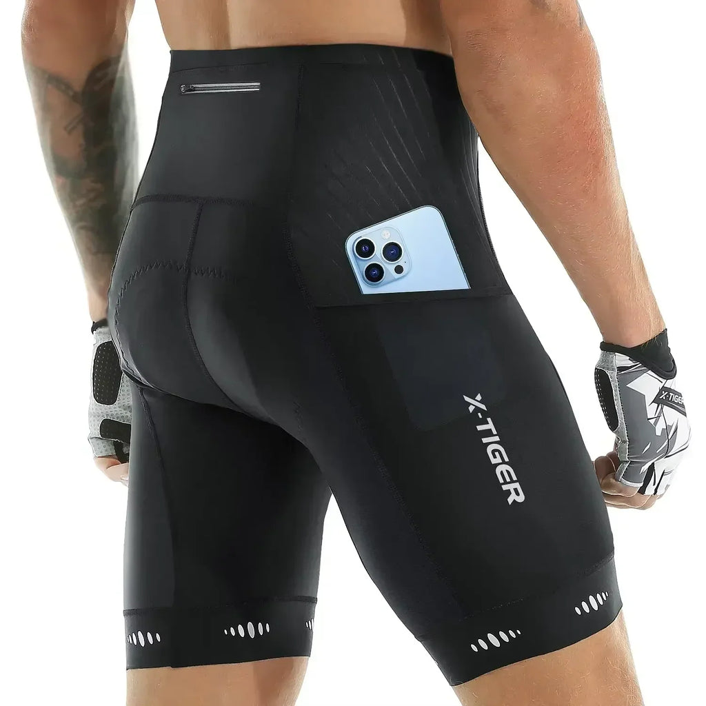 X-TIGER Men's 6D Gel Padded MTB Cycling Shorts | Quick Dry