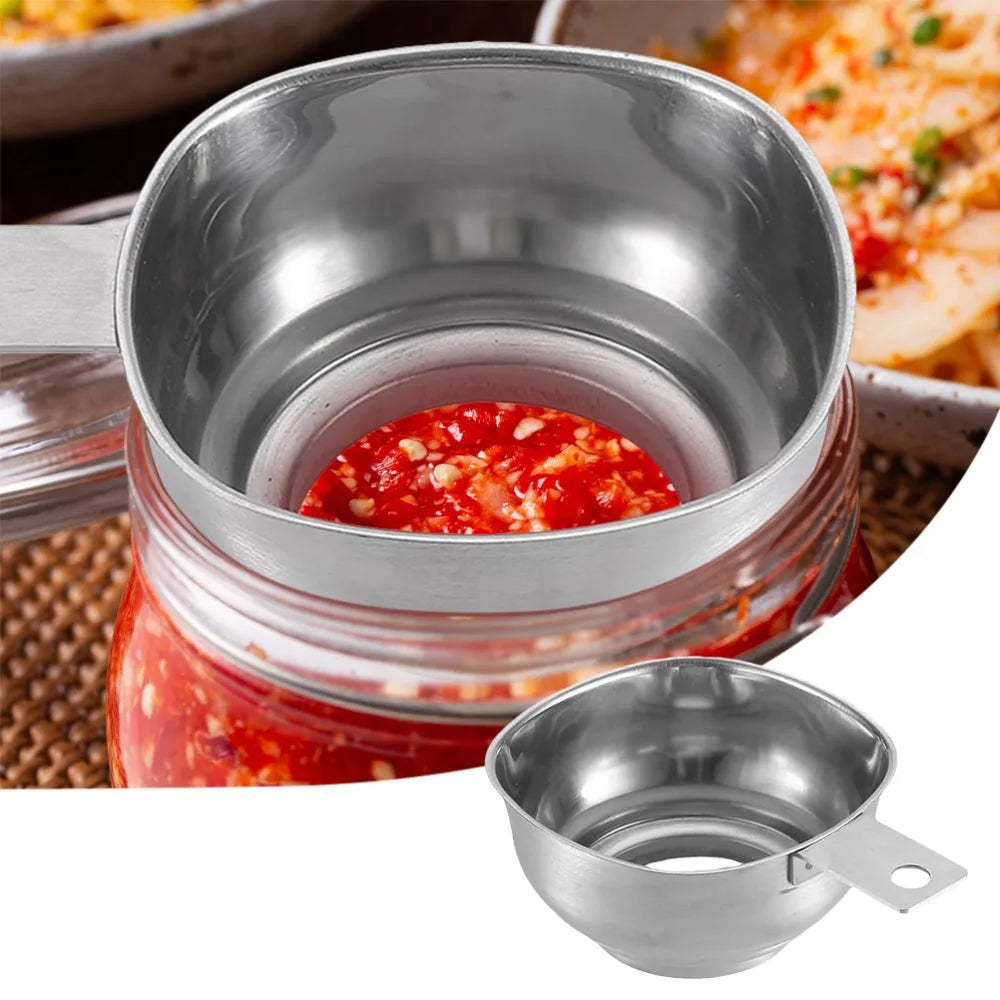 Stainless Steel Wide Mouth Canning Funnel with Handle
