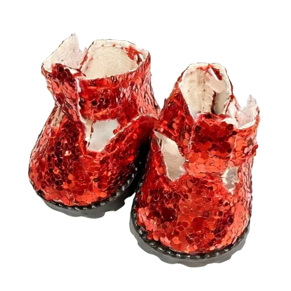 Miniature Sequin Doll Shoes 3.5cm | 1/6 Scale Dress-Up Gift