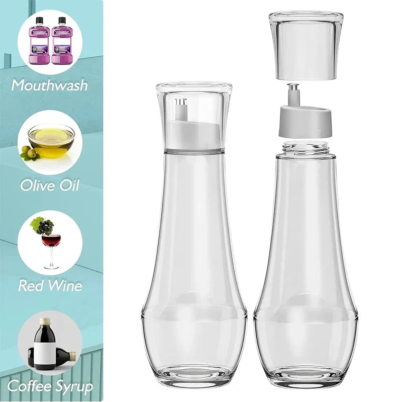 Refillable Glass Mouthwash Dispenser with Lid – 5 & 8.8 oz