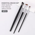 3-Piece Eye Makeup Brush Set – Eyeliner, Brow & Blending