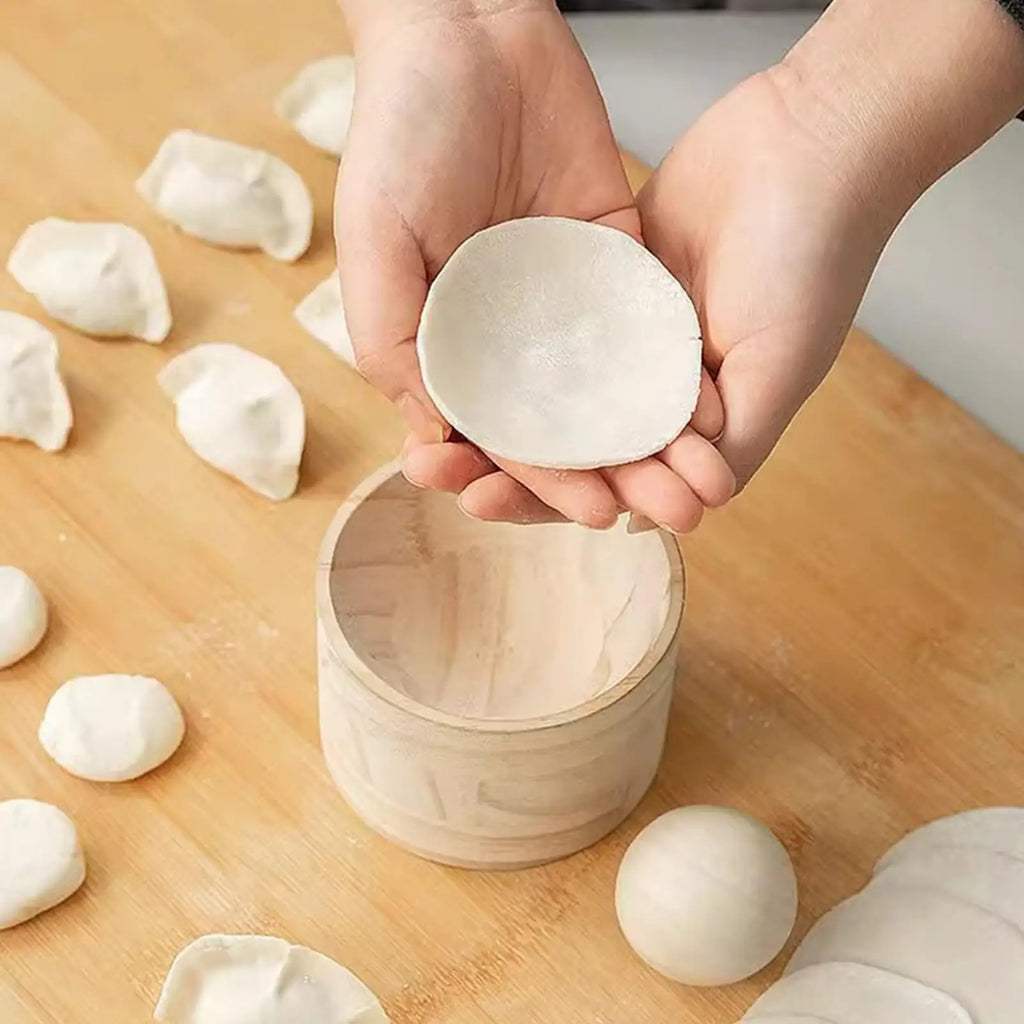 Wooden Dumpling Maker & Non-Stick Dough Skin Press Tool