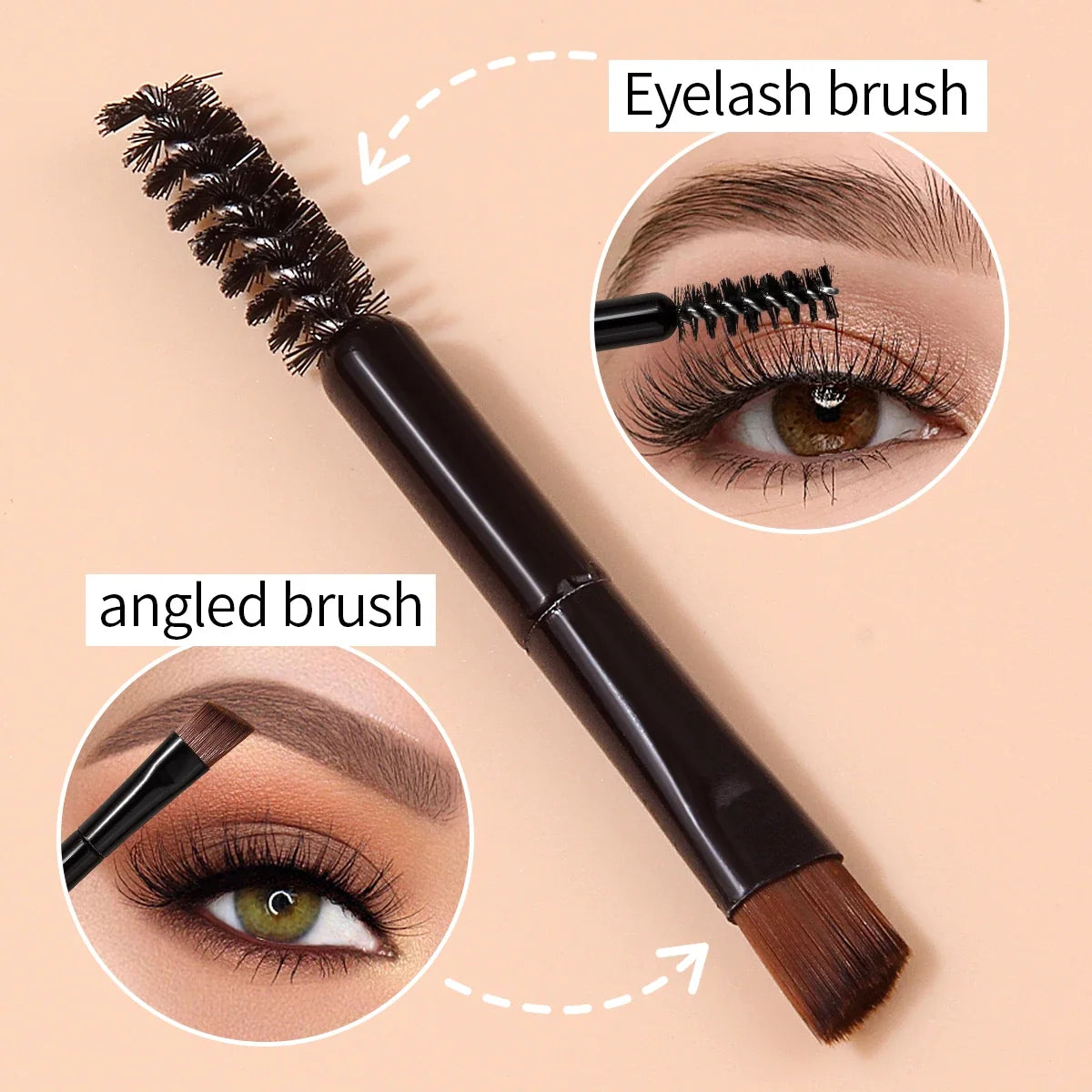 20Pcs Double-Ended Eyebrow Brush & Spoolie Lash Comb Set