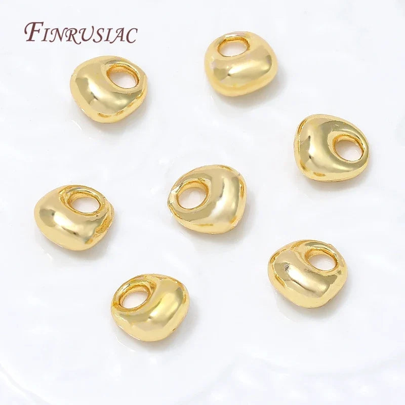 18K Gold Plated Teardrop Spacer Beads 6.5x7mm – DIY Jewelry