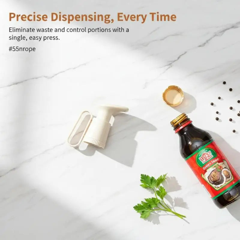 Universal Sauce Dispenser Pump Head – Leak-Proof PP Bottle Pump