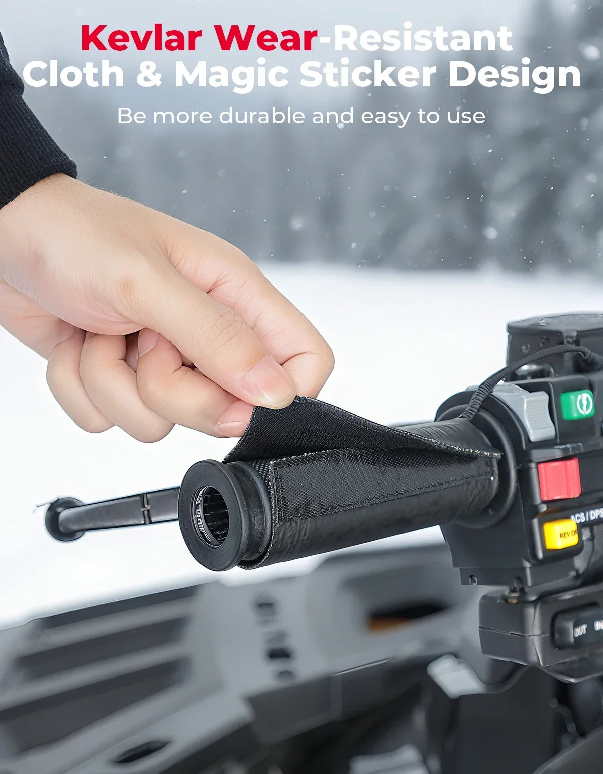 KEMITOUR Heated Motorcycle Grips USB Type-C 22mm Handlebars