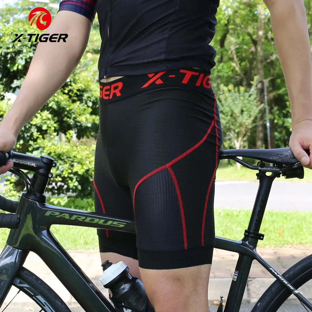 X-TIGER Men's Gel Cushion MTB Road Cycling Shorts