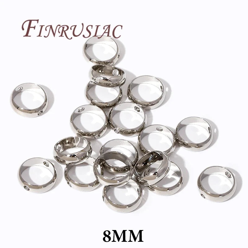 Brass Circle Frame Spacer Beads – 14K/18K Gold Plated DIY