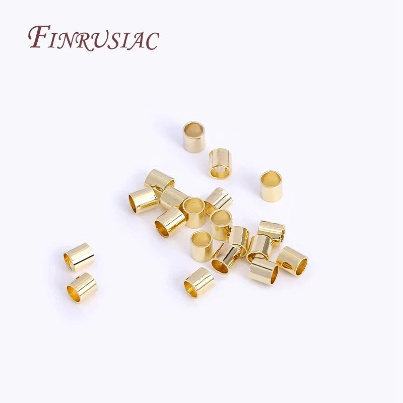14K/18K Gold Plated 2mm Tube Crimp Beads | Jewelry Making