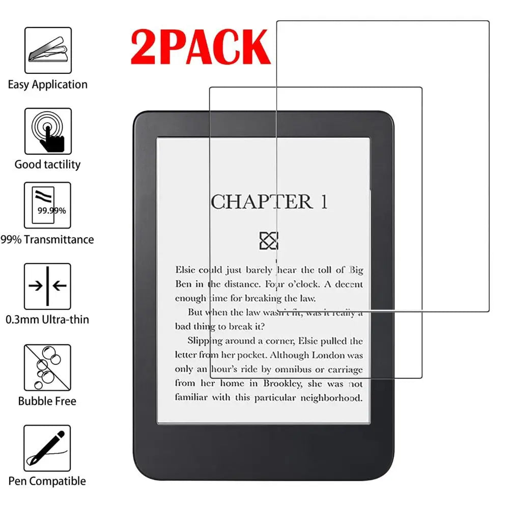 2PCS Tempered Glass Screen Protector for Kobo Clara 2E Libra