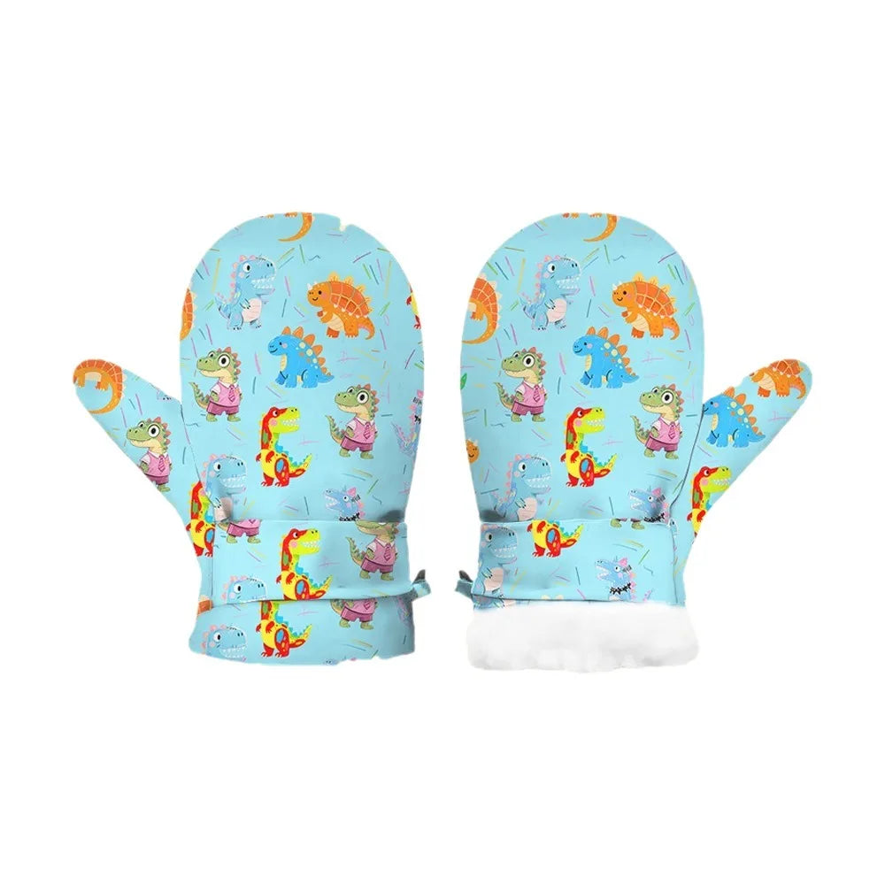 Toddler Waterproof Fleece Mittens | Kids Ski Gloves Ages 2–6