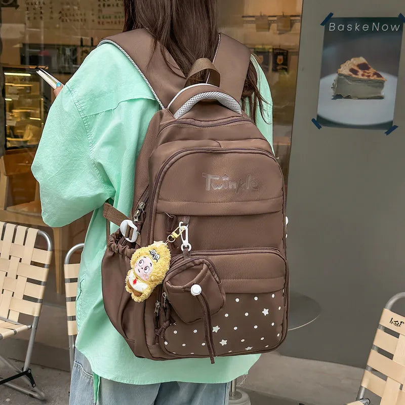 Korean Style Large Capacity Waterproof School Backpack