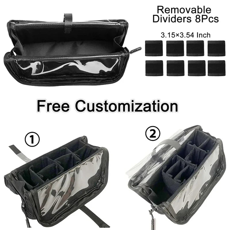Stand-Up Makeup Brush Organizer Bag | Adjustable Dividers