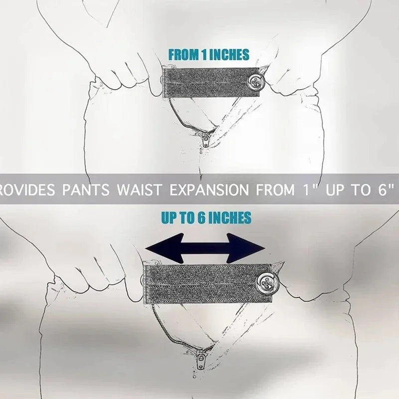 4pcs Elastic Waistband Extension Buckles for Jeans & Maternity