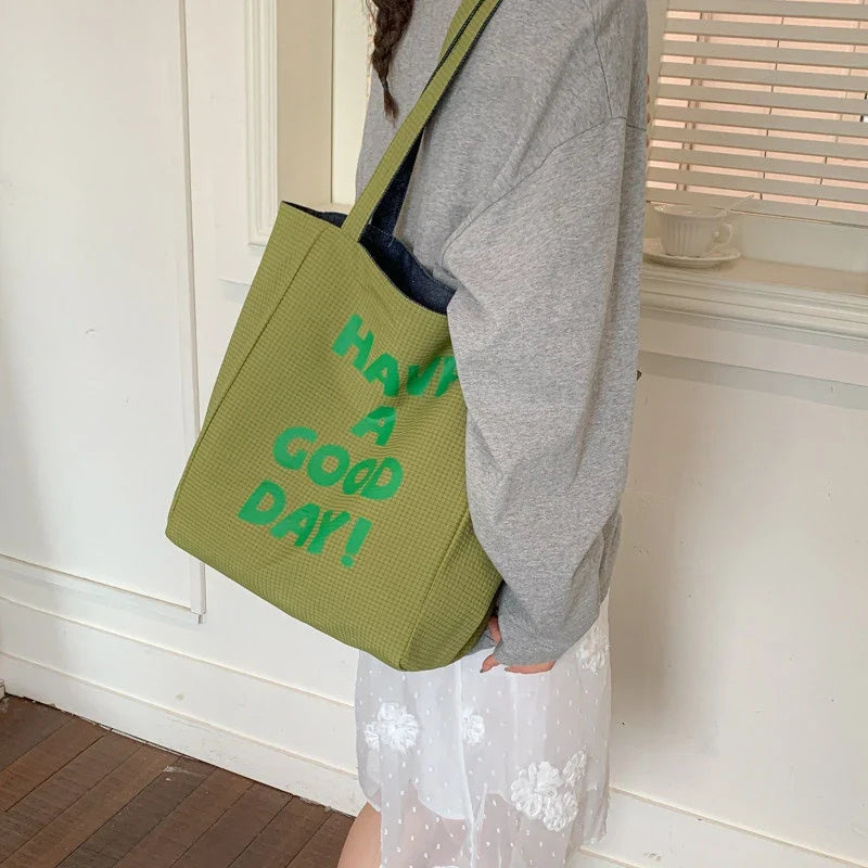 Women's Large Canvas Tote Shoulder Bag – Casual Commuter