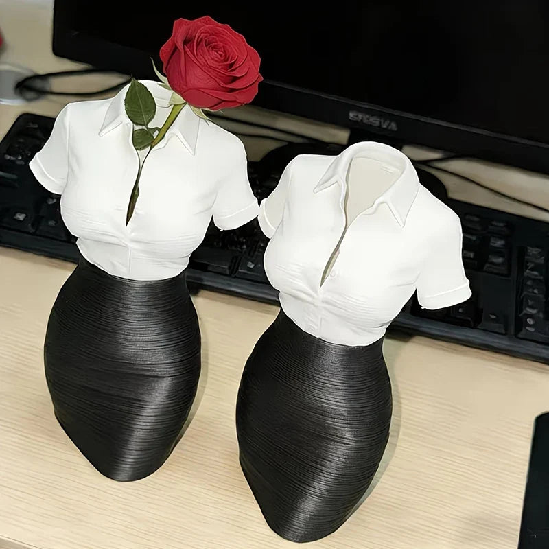3D Printed Half-Body Statue Vase | Creative Desk Art Decor