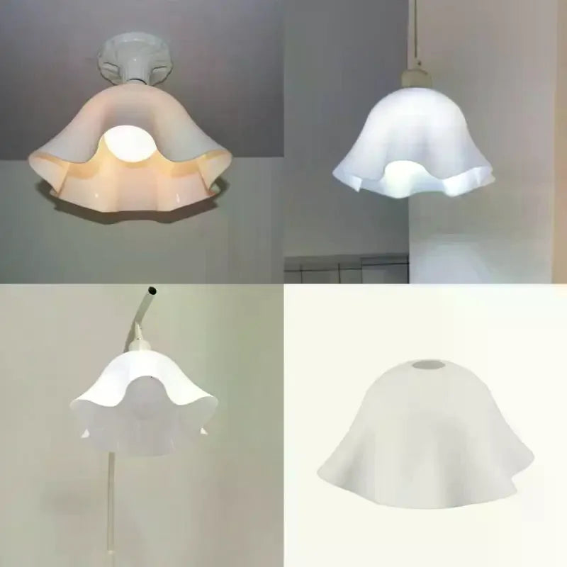 Retro Flower PVC Table Lamp Shade for Bedroom, Café & Dorm