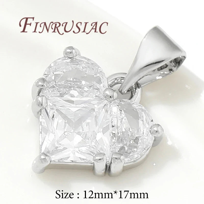 18K Gold Plated Zircon Charms – Sun Heart Star Pendants DIY