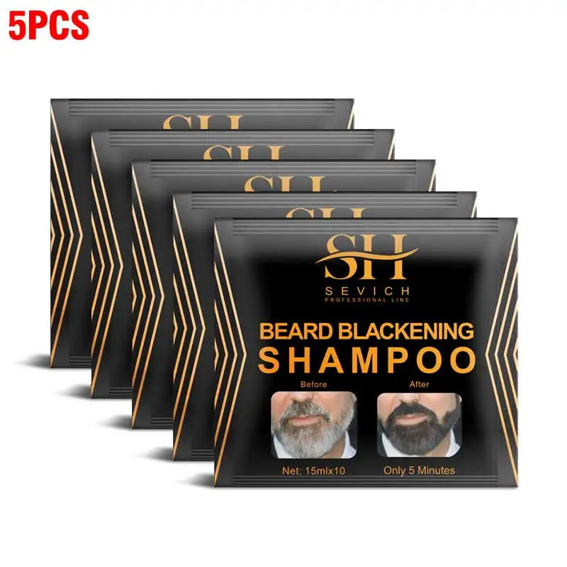 Sevich Black Beard Dye Shampoo | 5-Minute Men's Color